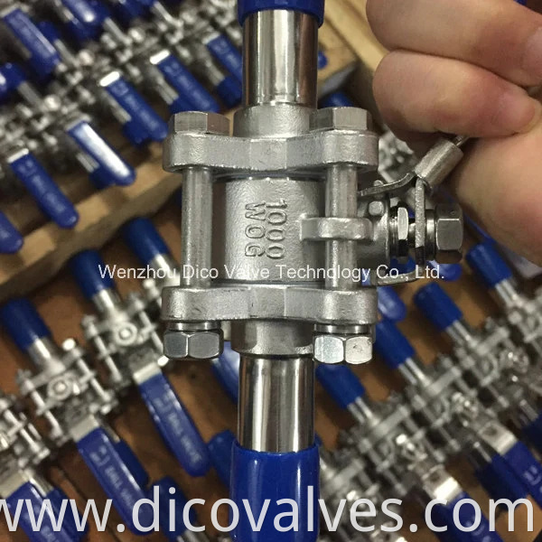 Dico Industrial Equipment & Components CF8/CF8m Butt Weld End with Extended Pipe 3PC Ball Valve